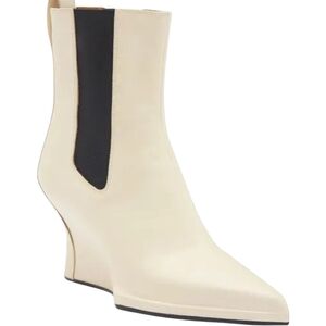 Rag & Bone Eclipse Cream Leather Wedge Chelsea Boot.. Size 36, US 6
